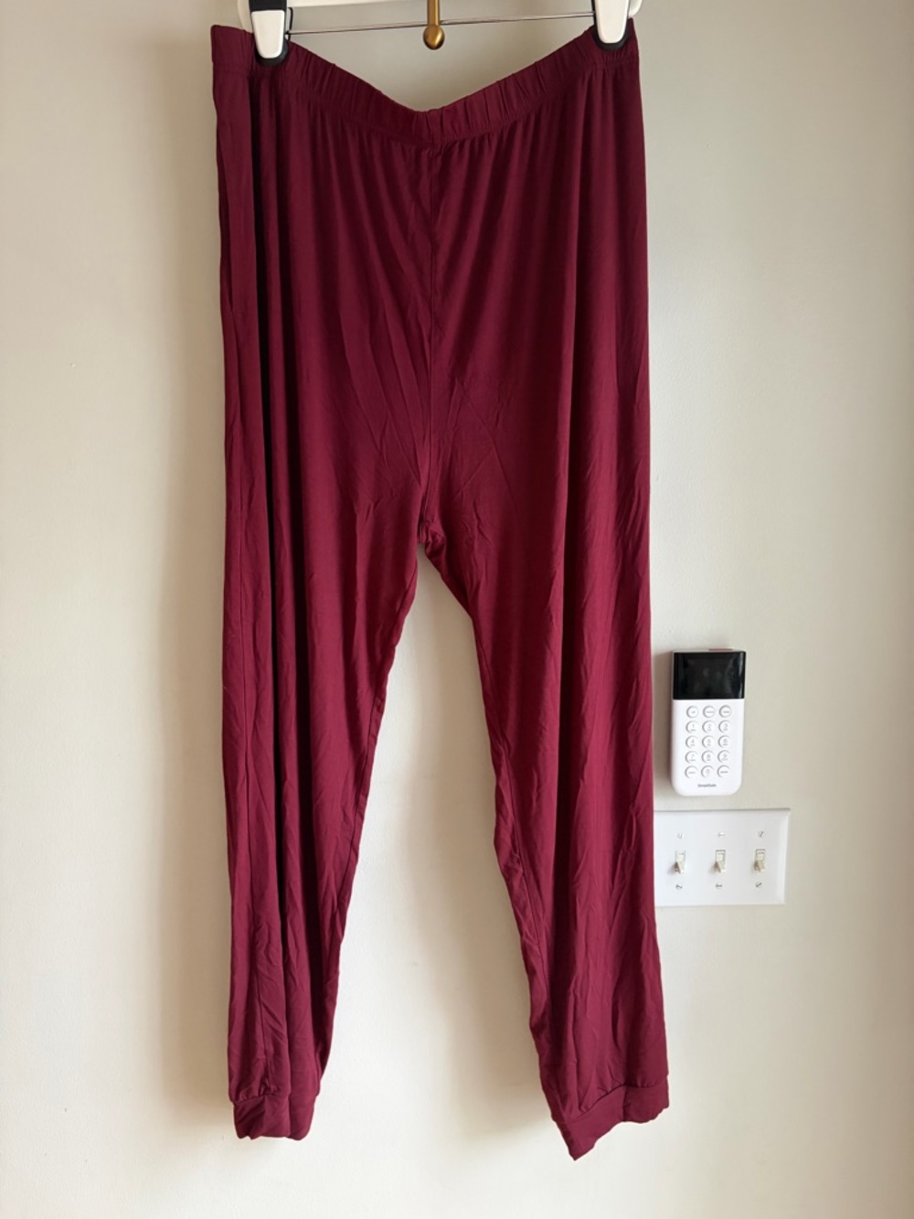 Kyte Baby Bamboo Women's Jogger Style Pajama pants in Burgundy XXL